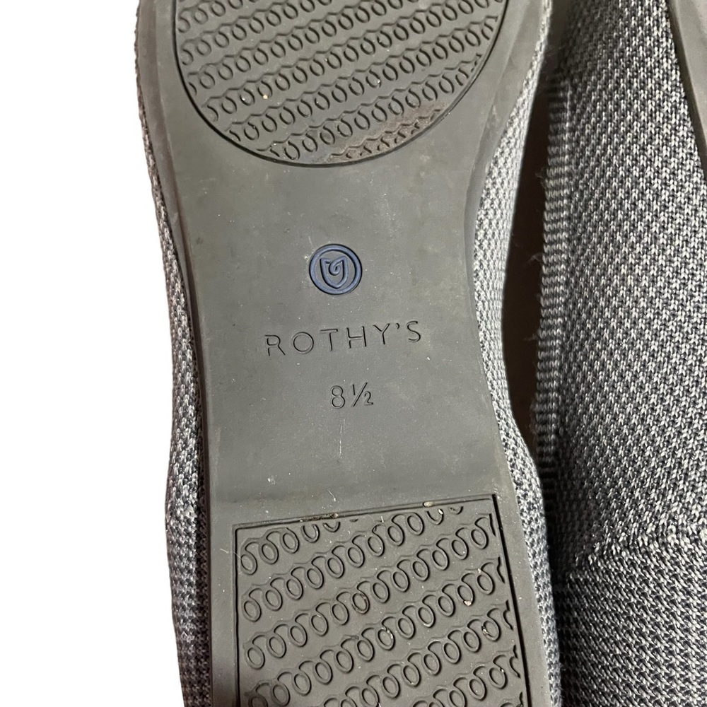 Rothy’s The Flat Slip On Ballet Shoes Gray Textile Size 8.5 Women’s - Picture 11 of 12